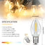 Pack 10 bombillas LED C7 E12 0.6W blanco cálido 2200K