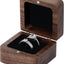 Caja madera anillos boda 2 ranuras vintage rústica