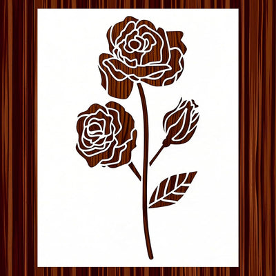 Plantilla rosa 15x12pulg para pintar lienzo vallas reutilizable