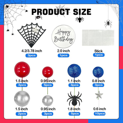 Decoración cupcakes araña purpurina estrellas bolas