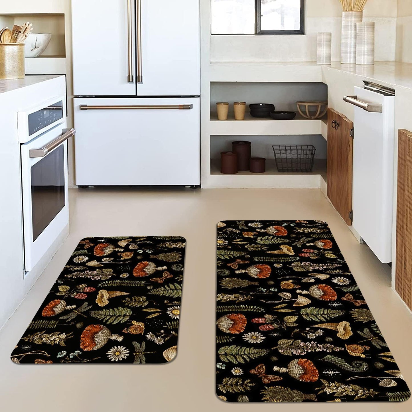 2 Pzas Alfombras Hongos Antiderrapantes para Cocina