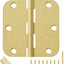 Bisagras puerta latón satinado 3.5" redondas 30 pzas