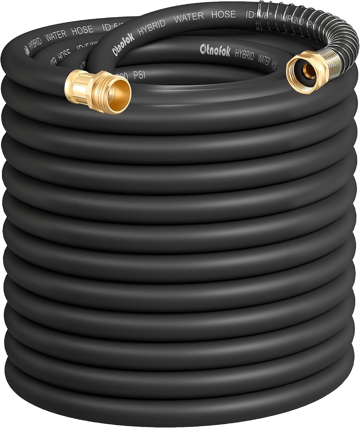 Manguera jardín 100ft 5/8pulg 5 capas goma accesorios latón 1000PSI