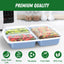 50 Pzas Recipientes 32oz 3 Compartimentos Reutilizables