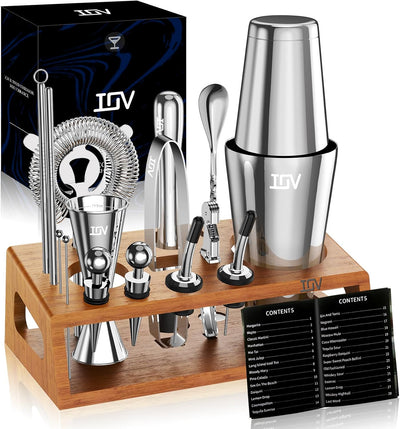 Kit Barman 17 Pzas Boston Shaker 28oz con Accesorios