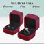 2 Cajas Terriopelo para Anillos y Pendientes Regalo Joyas