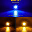 2 Pzas Luces Sandía Doble Color Ámbar Azul LED