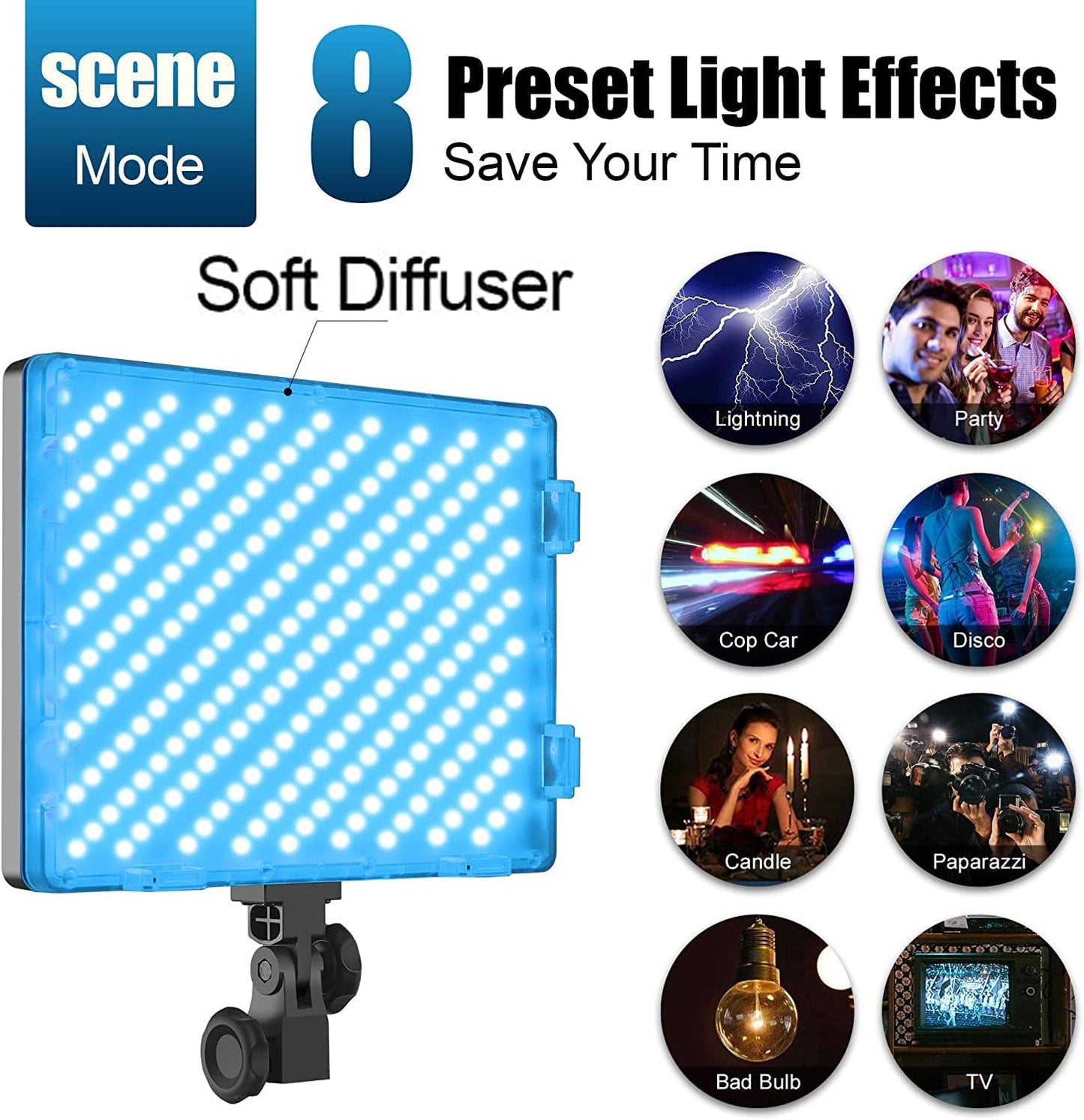 Kit luces LED RGB estudio 2 pack 672 cuentas app