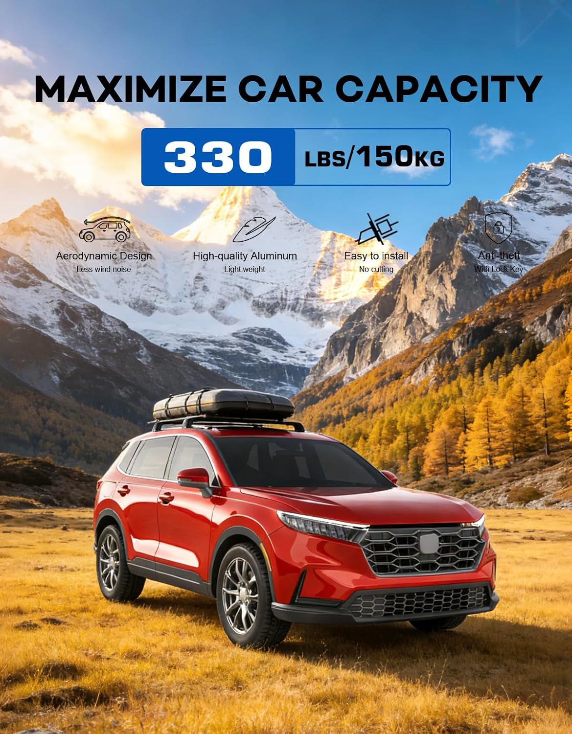 Barras techo con candado comp Honda CRV 260lb