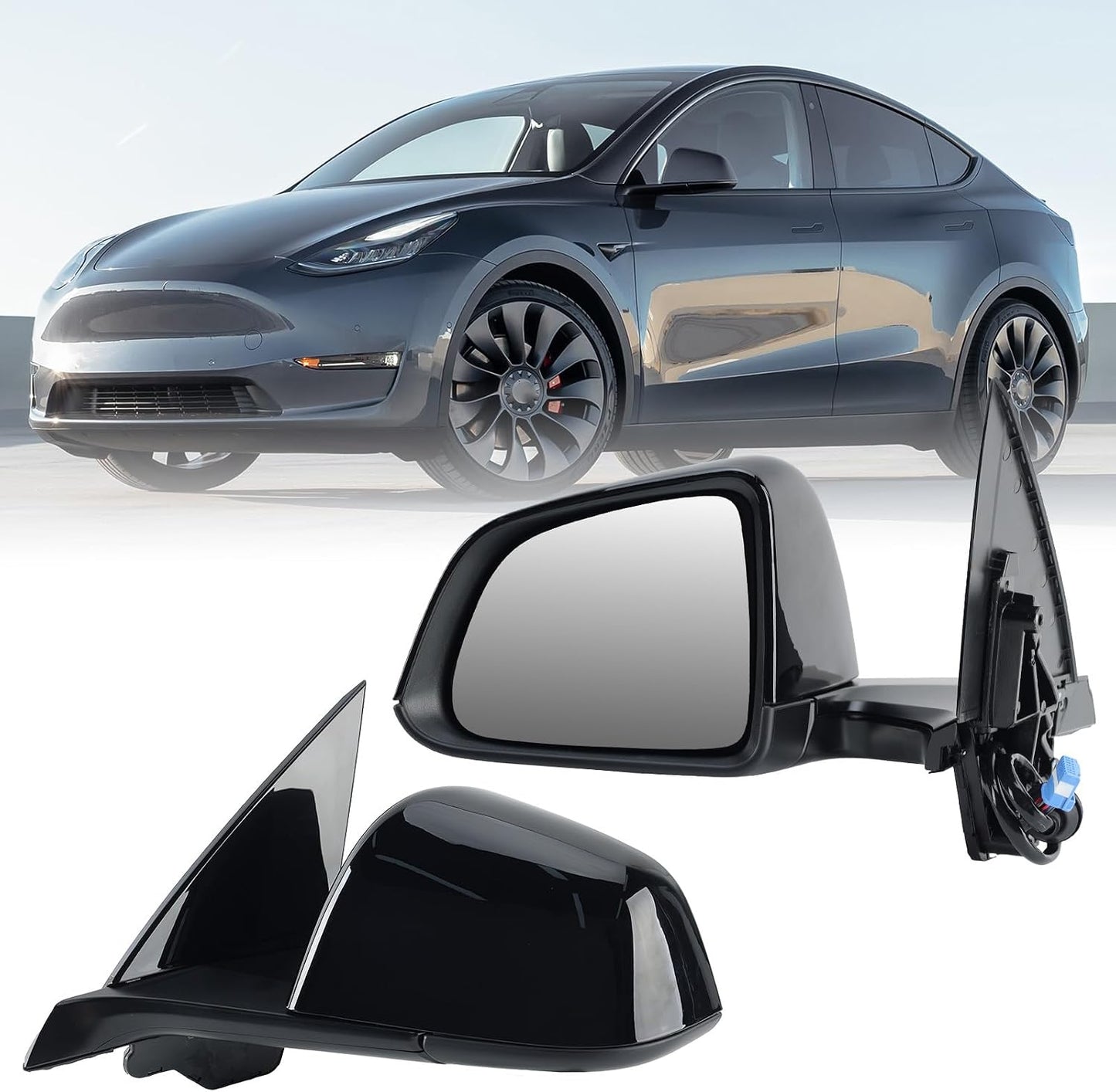 Espejo lateral Tesla Model Y 20-24 negro con calefacción