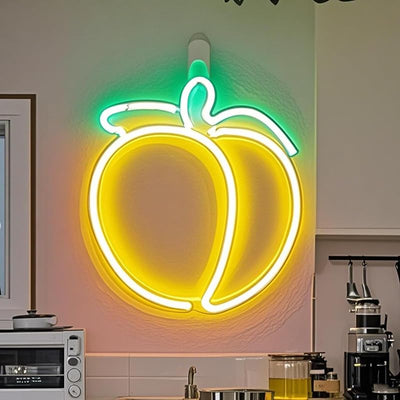 Letrero neón melocotón LED para niños habitación regalo