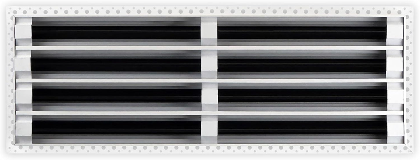 Cubierta ventilación aire mud 24x8 para yeso blanco