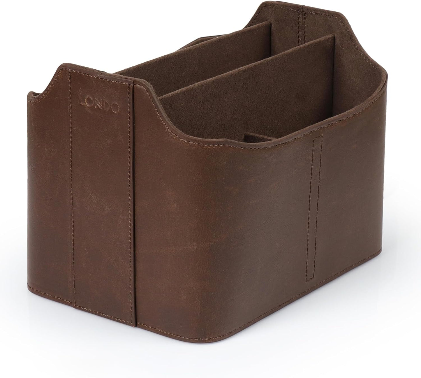 Soporte control remoto cuero PU escritorio ranura tableta