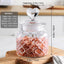 Recipiente vidrio 22oz con tapas corazón herméticas cocina