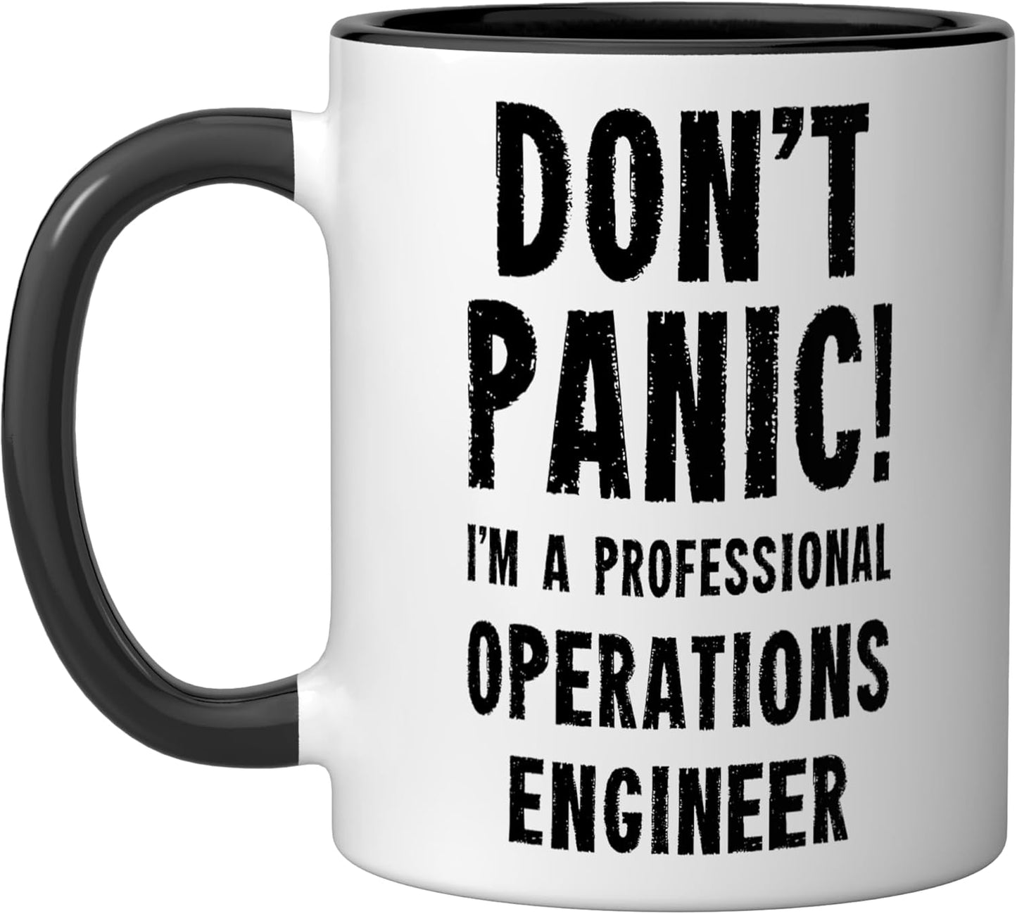 Taza Cerámica Ingeniero Operaciones Negro/Blanco