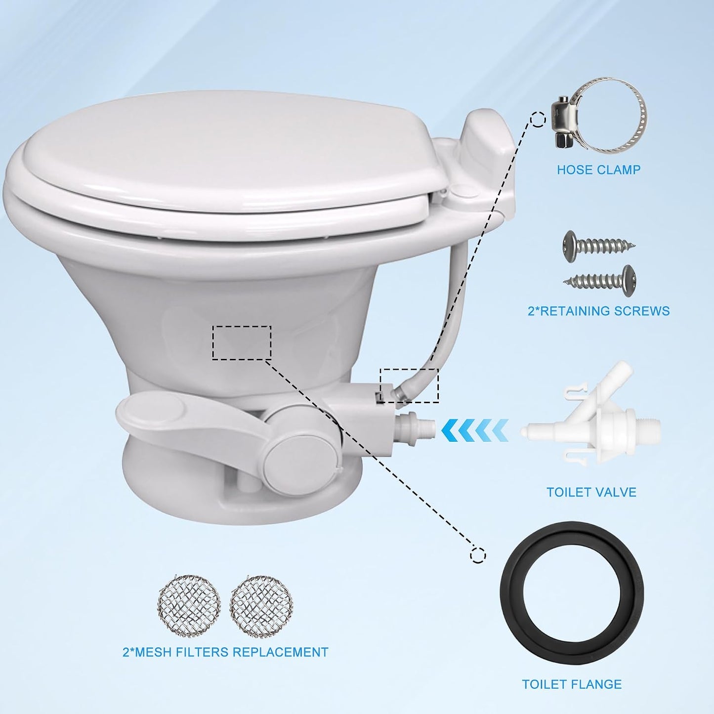 Kit válvula agua inodoro RV Dometic Sealand 300-321