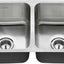 Fregadero doble acero inox 32x18pulg