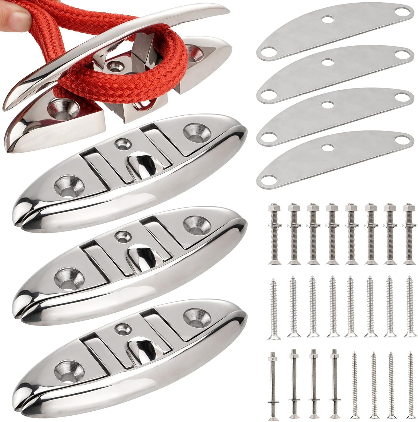 Tacos plegables 5/6 pulg acero inox 316 para kayak yate
