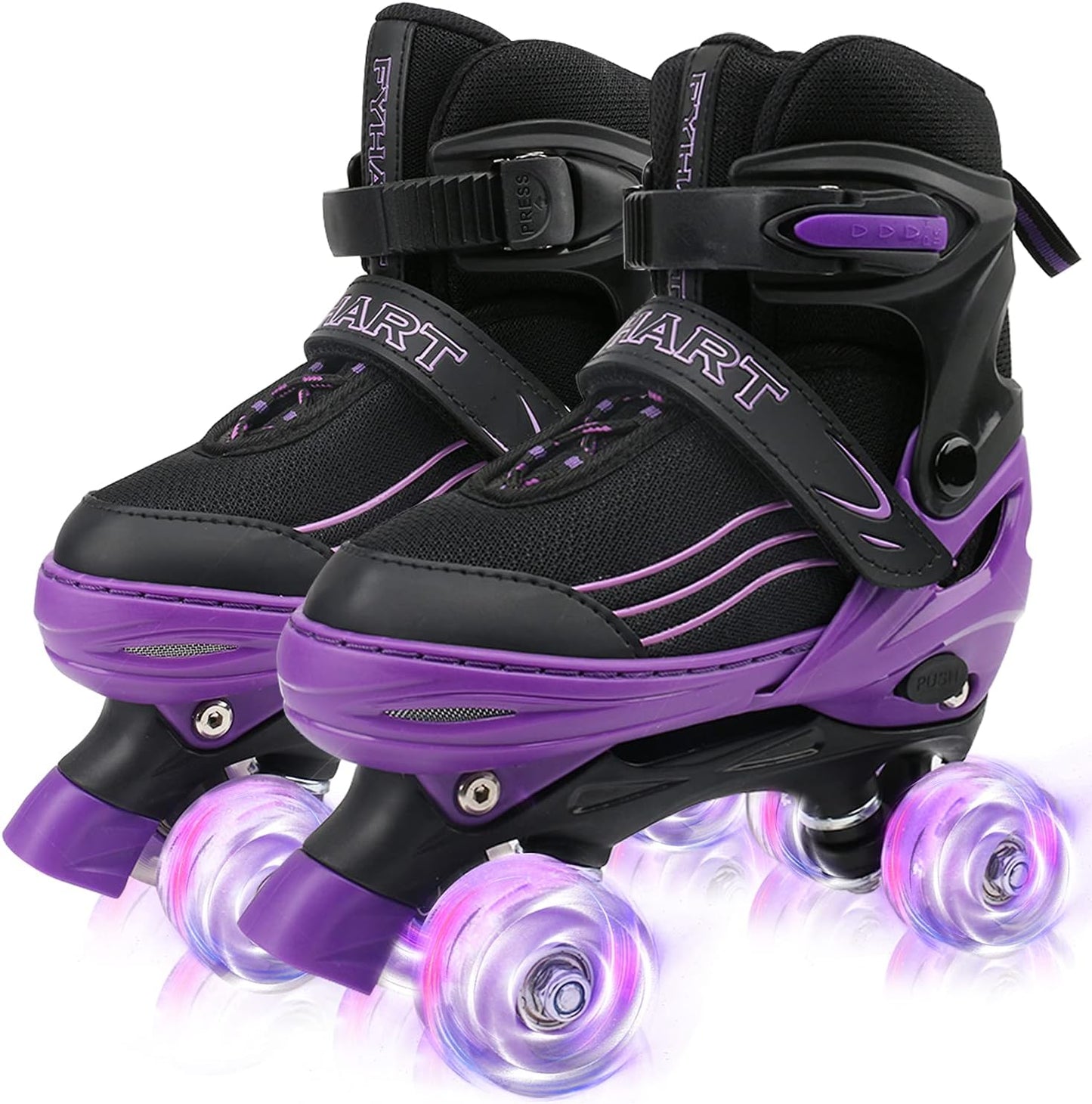 Patines cuádruples niños 4 tamaños ajustables ruedas iluminadas