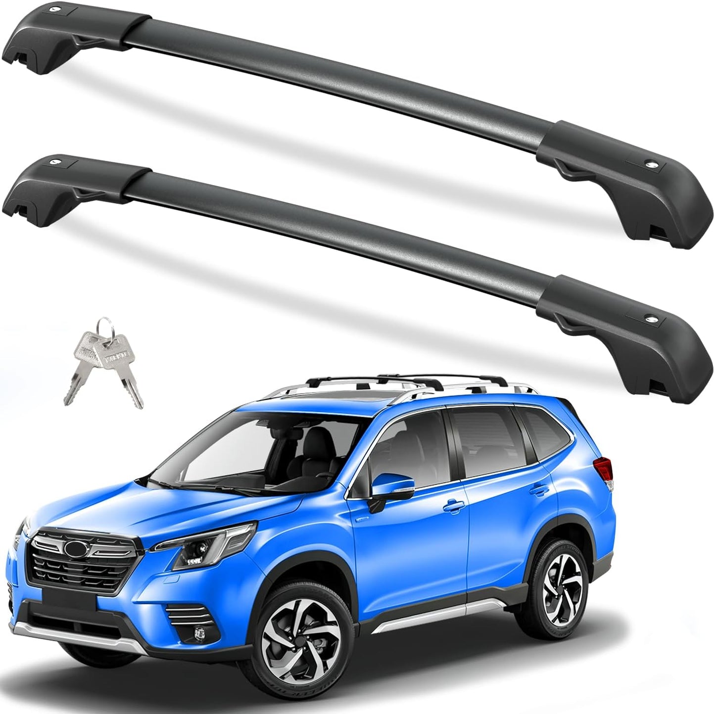 Barras techo aluminio Subaru Forester 14-26 con rieles
