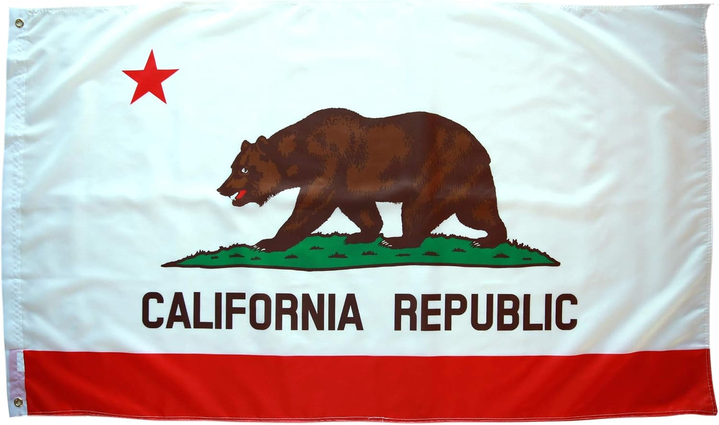 Bandera California 36x60pulg poliéster uso interior