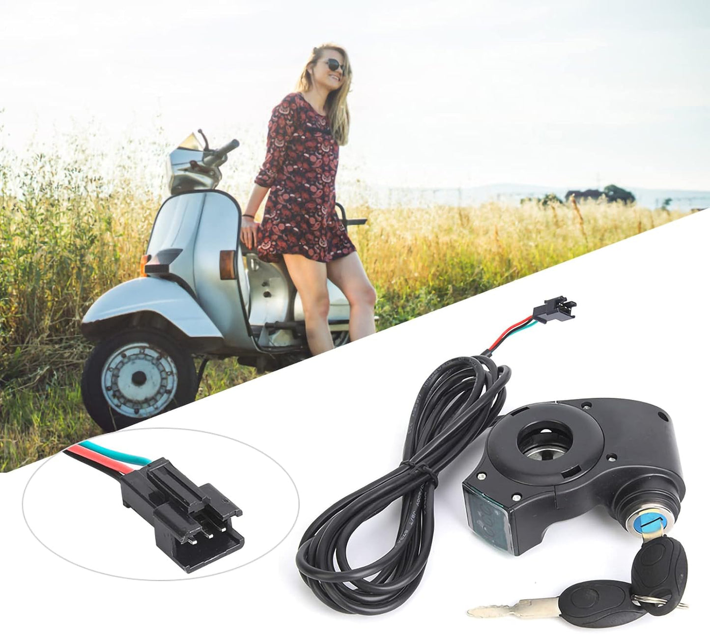 Pantalla voltaje bicicleta eléctrica 12v-84v con acelerador led