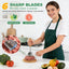 Picadora carne acero inox 304 con 6 cuchillas curvas