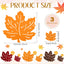 6 Pzas Manteles Fieltro Hoja Arce Otoño Naranja Marrón Rojo