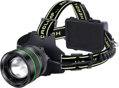 Linterna frontal LED 2000lm zoom 5 modos IP67 acampar