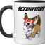 Taza Cerámica con Logotipo Fermi y Screamer Negro Blanco