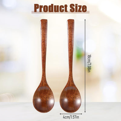 2 Cucharas Madera Mango 7pulg para Té Café Cereales