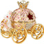 Carrito calabaza conejo con flores joyero caja baratijas