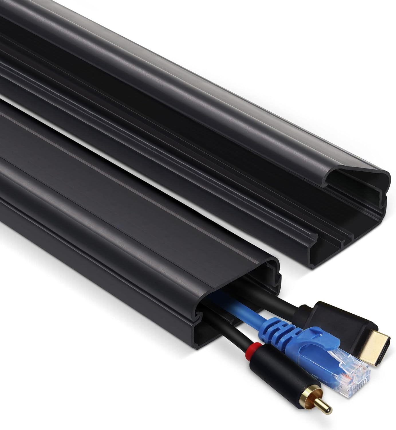 Ocultador cables TV 39pulg para pared 3x13pulg negro