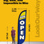 Bandera pluma 12ft señal publicitaria azul amarillo