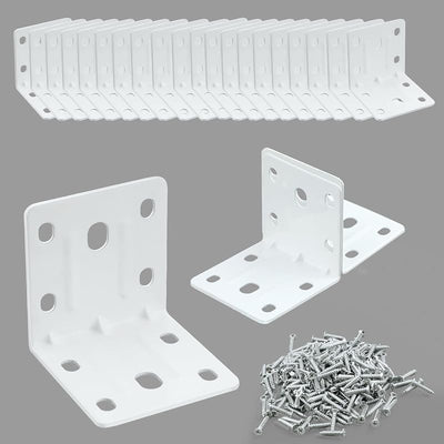 30 Soportes en L Metal para Estantes y Muebles