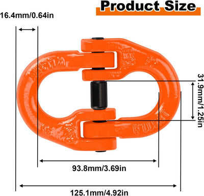 Enlace acoplamiento acero G80 1/2" conector cadena bloqueo