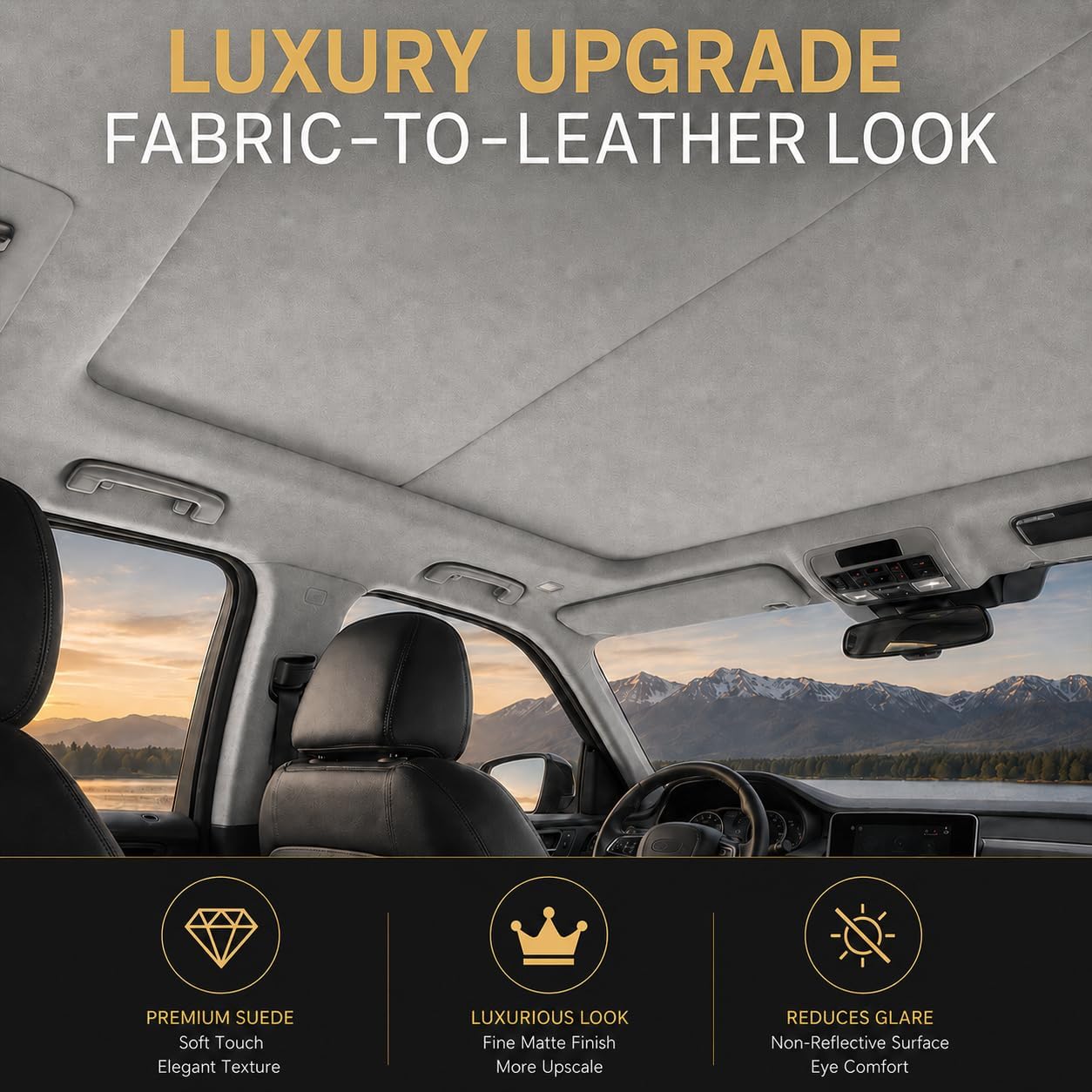 Forro techo automotriz gamuza con espuma 72x60 3-6dB