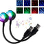 2 Luces USB Auto Control Sonido Luz Ambiental RGB 9 Modos