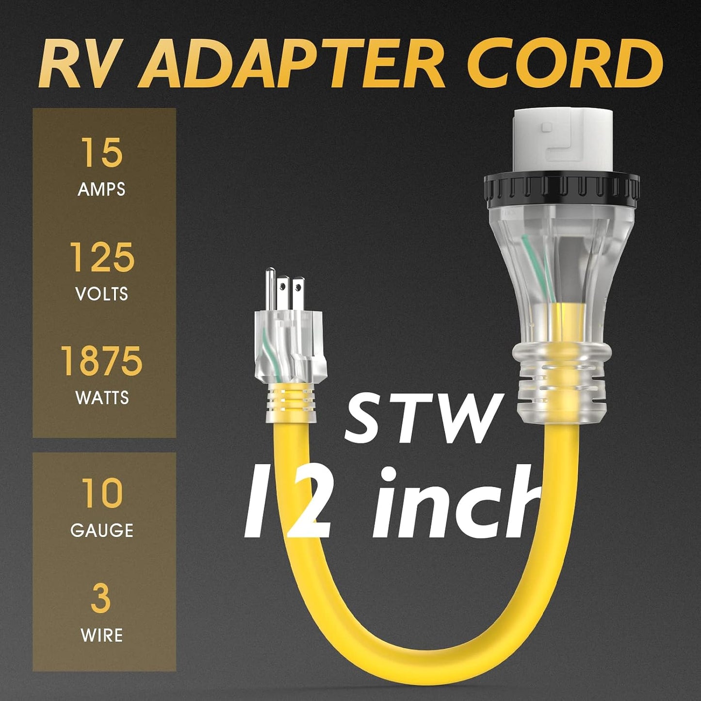 Adaptador corriente RV 50A a 110V NEMA 5-15P a SS2-50R