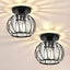Lámpara techo cristal negro para cocina comedor sala