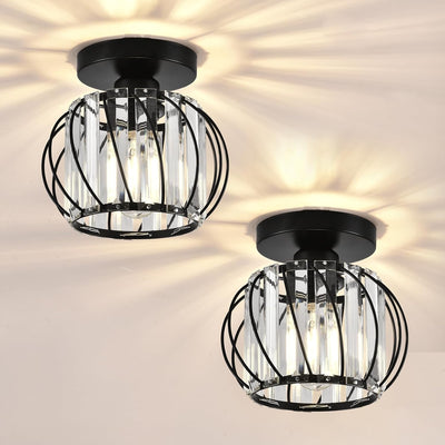 Lámpara techo cristal negro para cocina comedor sala