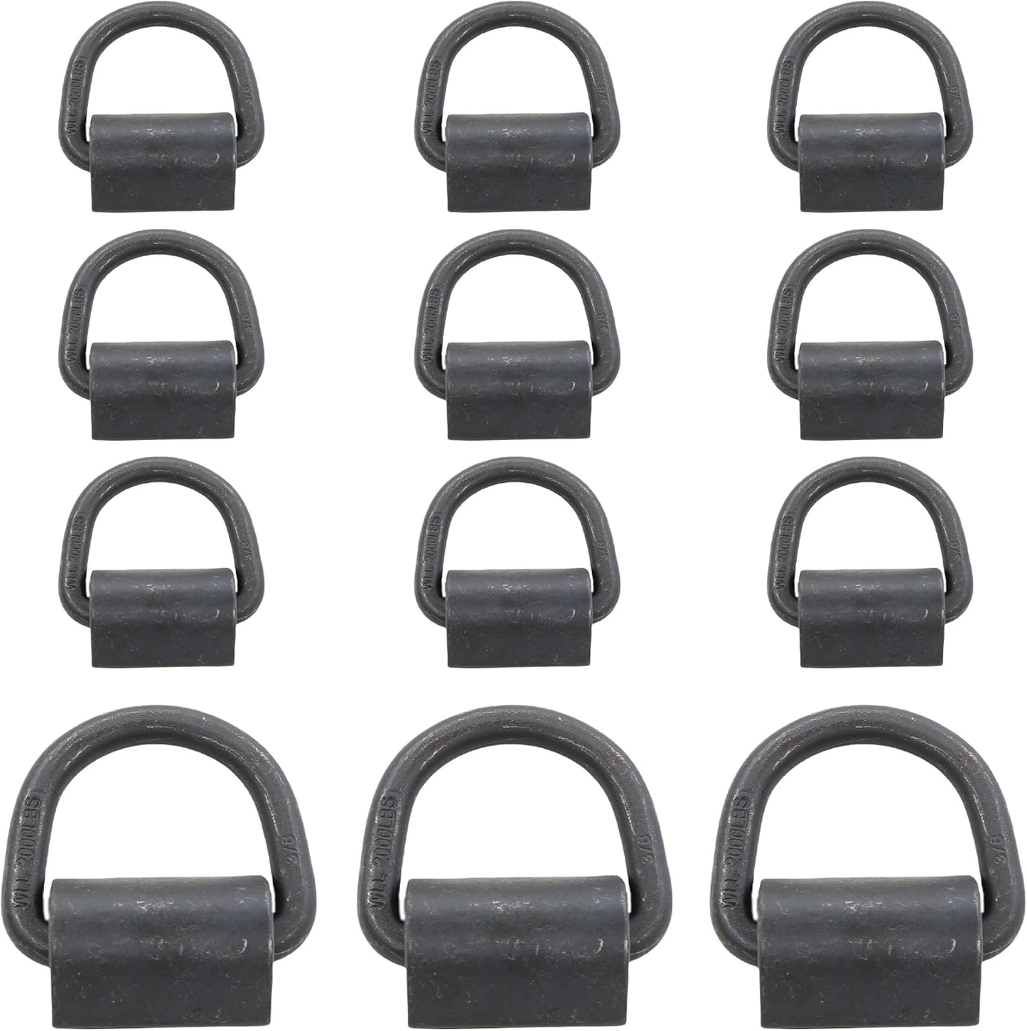 Pack 12 Anclajes 3/8" 2000lb Anilla D