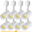 8 Cabezales Iluminación Riel H 10W 3000K Blancos