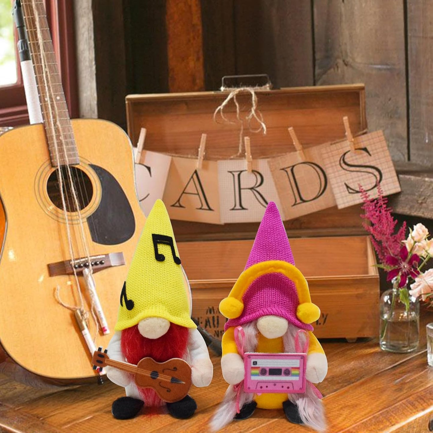 2 Pzas Gnomos Tomte Decoración Hogar Hechos a Mano