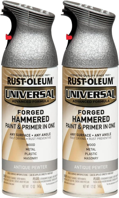 Pintura aerosol forjada peltre antiguo 12oz pack 2