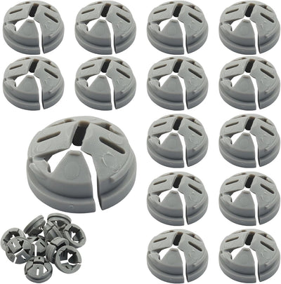 25 Conectores Plástico 3/8-1/2pulg Gris Conducto Eléctrico