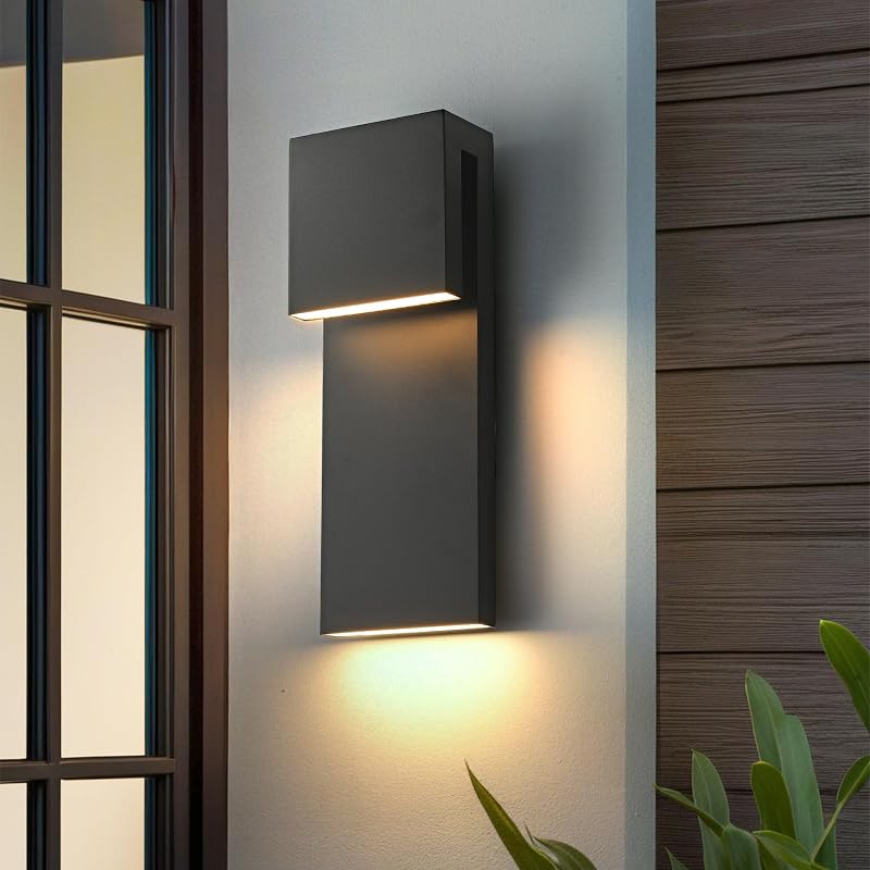 Lámpara LED pared exterior 28W IP65 negro antióxido