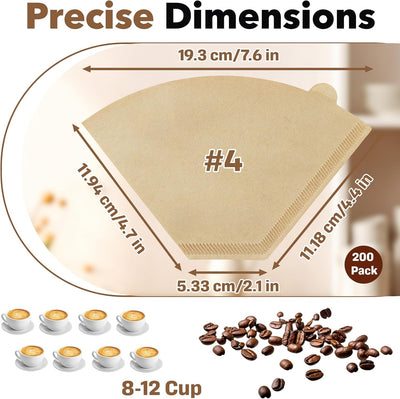 Filtros de café de cono compatibles con Technivorm KBT KBGV KB 8-12 tazas