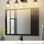 Lámpara baño 4 luces 32" vidrio ondulado