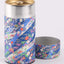 Lata té papel washi azul cintas largas 7oz